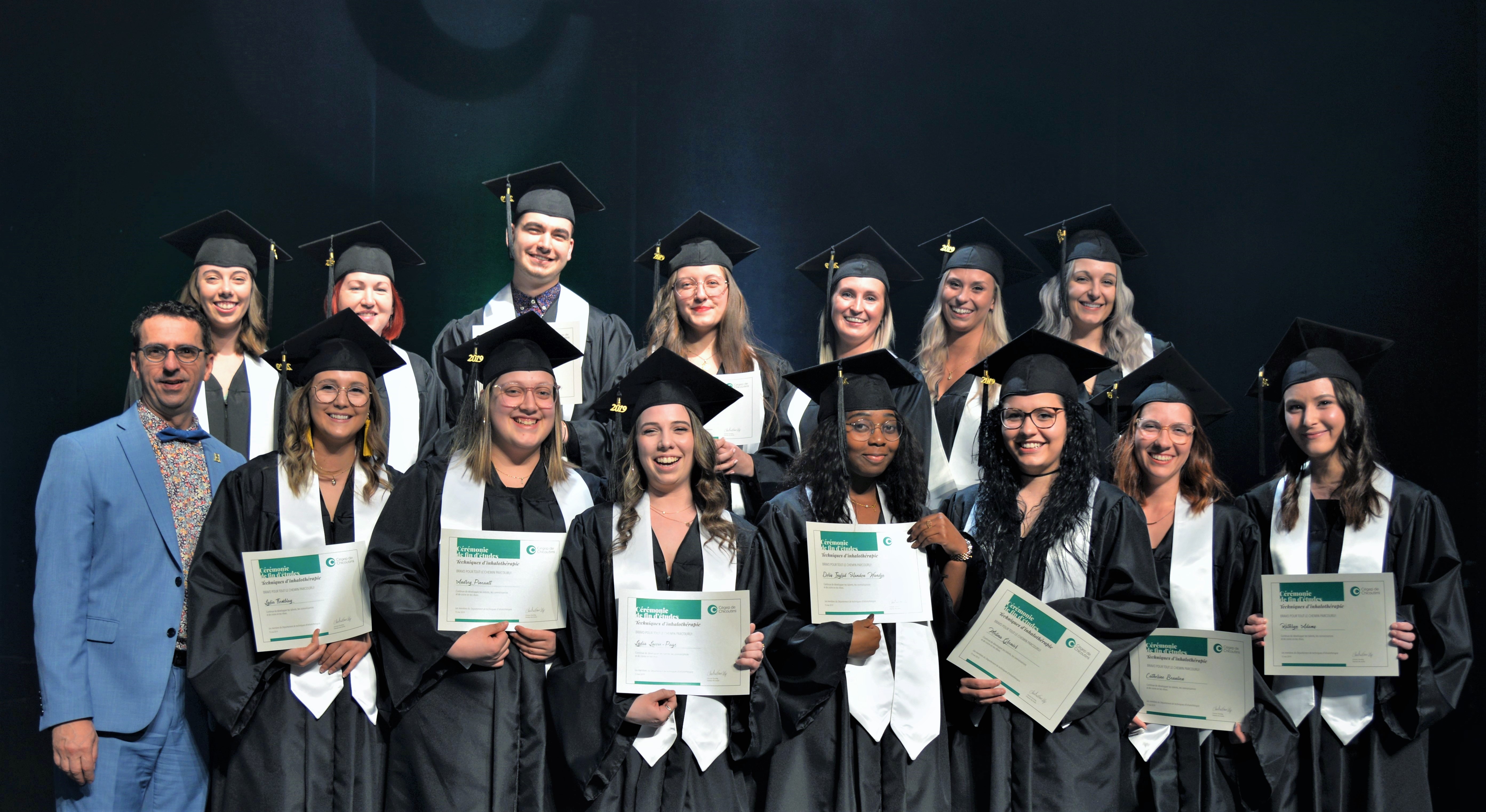 Photo portrait de la classe d'inhalothérapie.